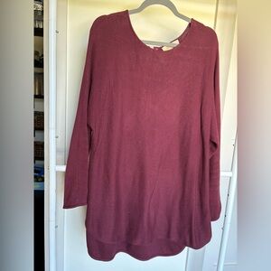 Michael Kors Deep Red Knit Top
